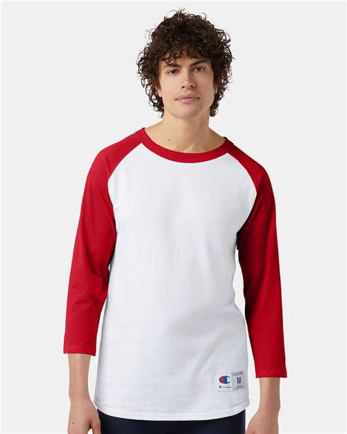 Champion Unisex Raglan Sleeve Baseball T-Shirt T137
