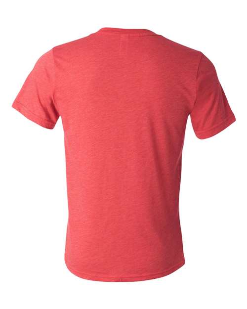 BELLA + CANVAS Unisex Triblend V-Neck Tee 3415 - Red Triblend