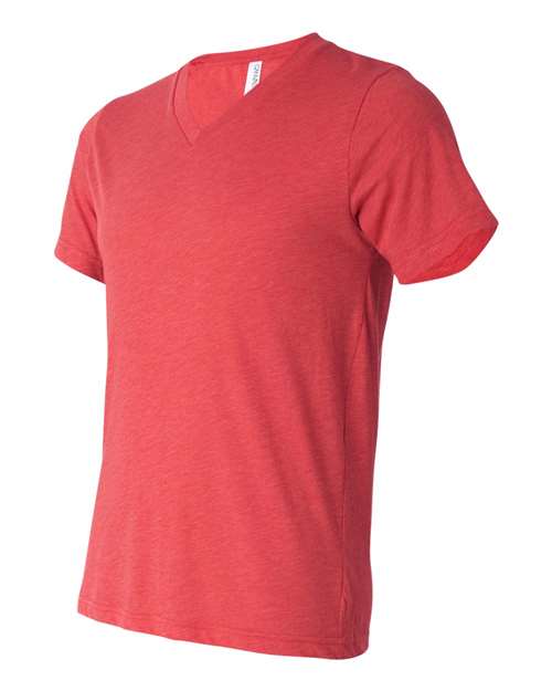 BELLA + CANVAS Unisex Triblend V-Neck Tee 3415 - Red Triblend