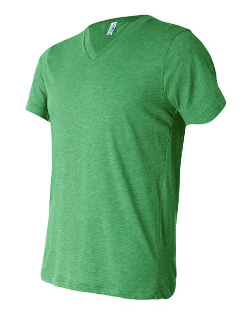 BELLA + CANVAS Unisex Triblend V-Neck Tee 3415 - Green Triblend
