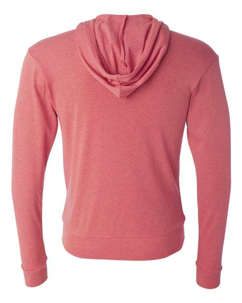 BELLA + CANVAS Unisex Triblend Lightweight Full-Zip Hooded Long Sleeve Tee 3939