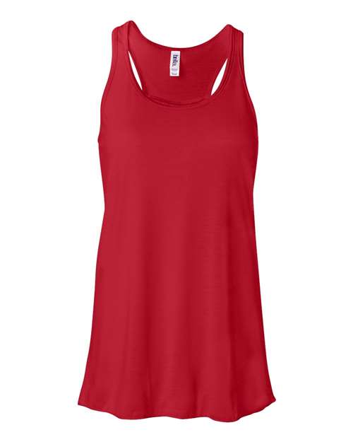 BELLA + CANVAS Women's Flowy Racerback Tank 8800 - Red