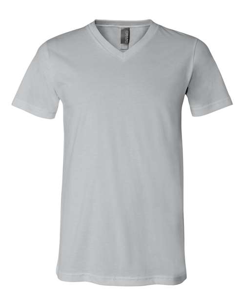 BELLA + CANVAS Unisex Jersey V-Neck Tee 3005 - Silver