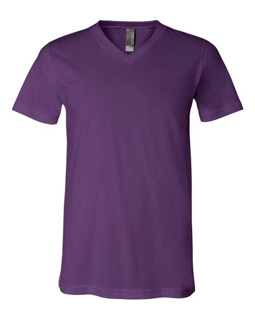 BELLA + CANVAS Unisex Jersey V-Neck Tee 3005 - Team Purple