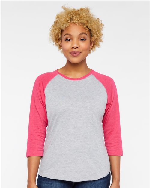 LAT Women's Baseball Fine Jersey Three-Quarter Sleeve Tee 3530