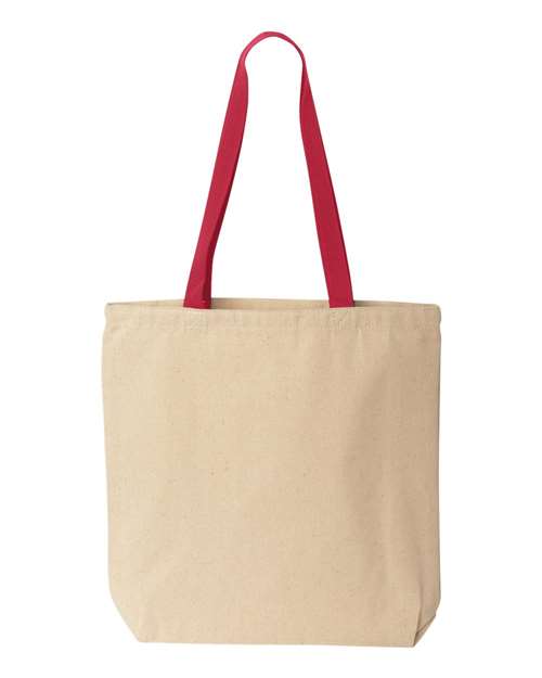 Liberty Bags Natural Tote with Contrast-Color Handles 8868