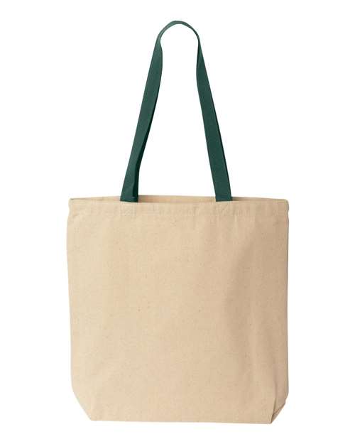 Liberty Bags Natural Tote with Contrast-Color Handles 8868
