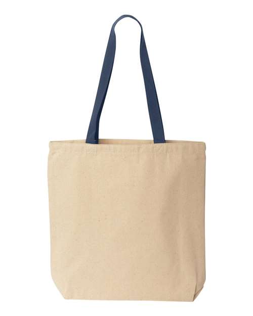 Liberty Bags Natural Tote with Contrast-Color Handles 8868