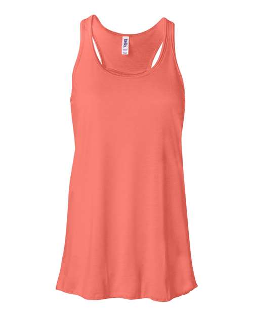 BELLA + CANVAS Women's Flowy Racerback Tank 8800 - Coral