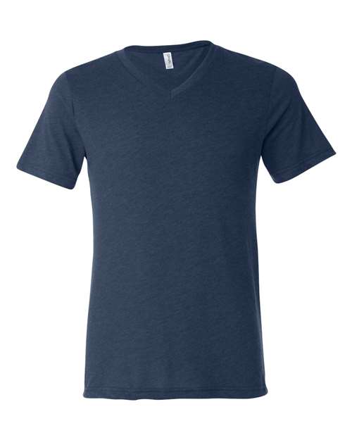 BELLA + CANVAS Unisex Triblend V-Neck Tee 3415 - Navy Triblend