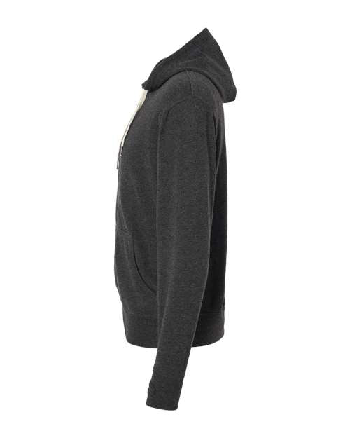 Independent Trading Co. Unisex Heathered French Terry Full-Zip Hooded Sweatshirt PRM90HTZ
