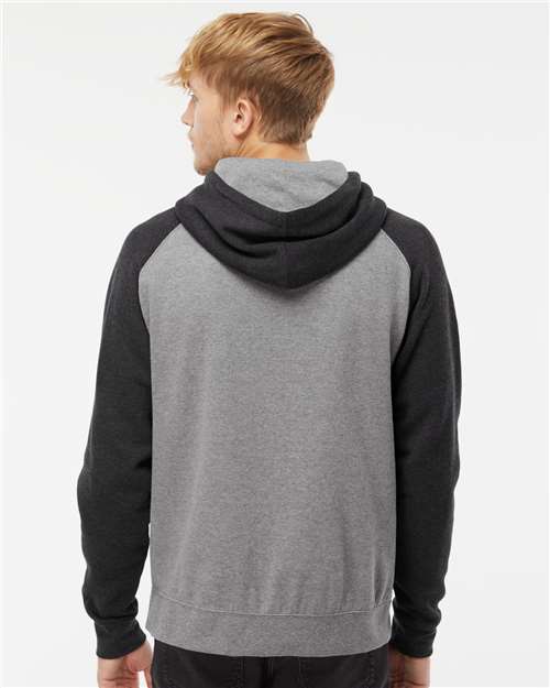 Independent Trading Co. Unisex Raglan Hooded Sweatshirt IND40RP