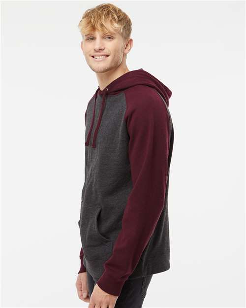 Independent Trading Co. Unisex Raglan Hooded Sweatshirt IND40RP