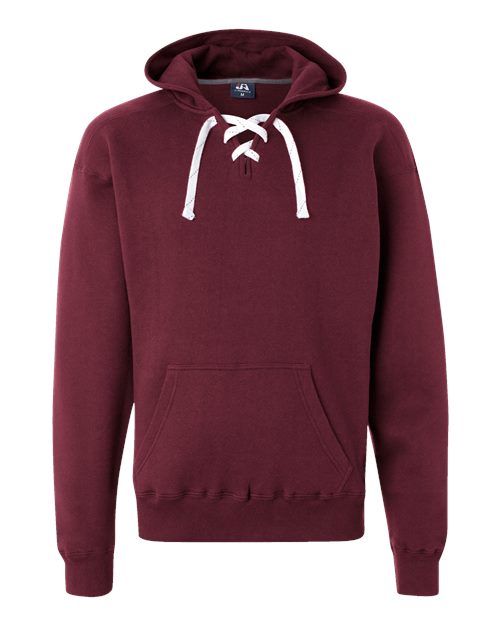J. America Men's Sport Lace Hooded Sweatshirt 8830 - Maroon