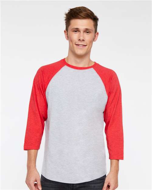 LAT Men's Baseball Fine Jersey Three-Quarter Sleeve Tee 6930