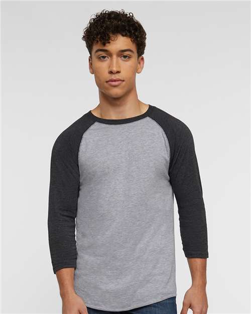 LAT Men's Baseball Fine Jersey Three-Quarter Sleeve Tee 6930