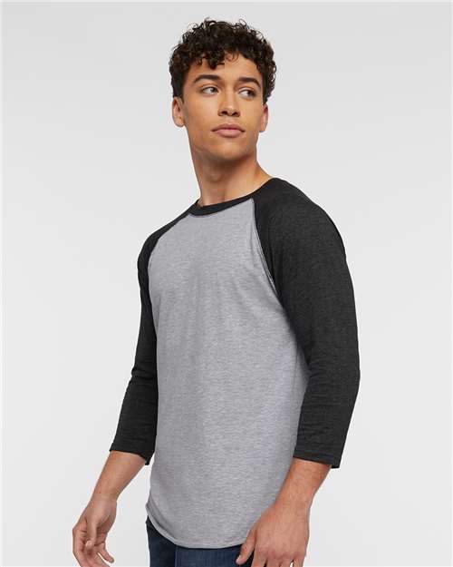 LAT Men's Baseball Fine Jersey Three-Quarter Sleeve Tee 6930