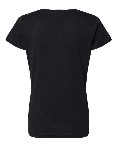 LAT Women's Fine Jersey V-Neck Tee 3507 - Black