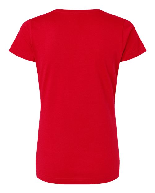 LAT Women's Fine Jersey V-Neck Tee 3507 - Red