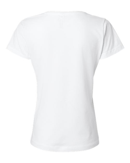 LAT Women's Fine Jersey V-Neck Tee 3507 - White