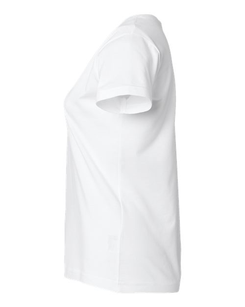 LAT Women's Fine Jersey V-Neck Tee 3507 - White