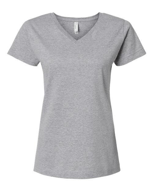 LAT Women's Fine Jersey V-Neck Tee 3507 - Heather