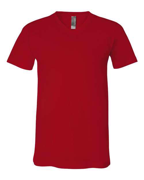 BELLA + CANVAS Unisex Jersey V-Neck Tee 3005 - Red