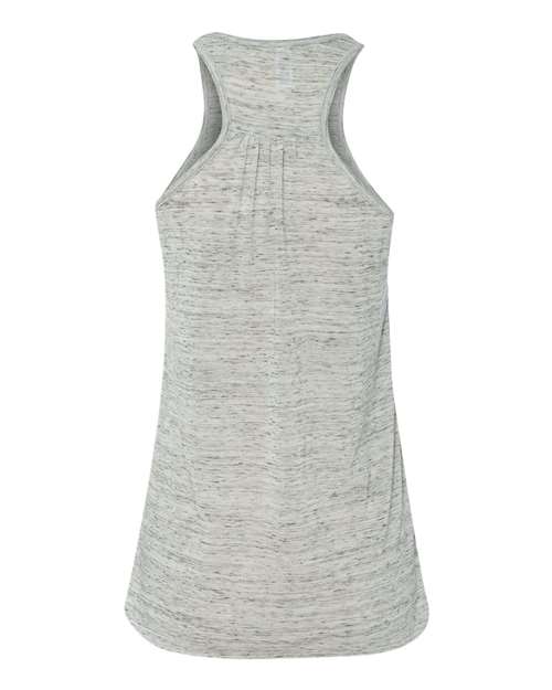 BELLA + CANVAS Women's Flowy Racerback Tank 8800 - White Marble