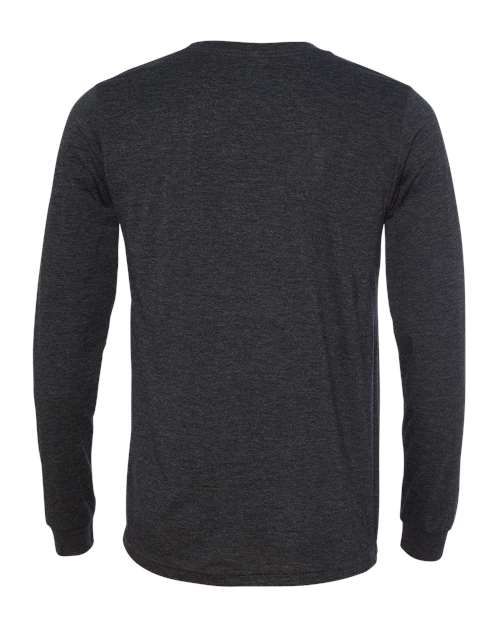 BELLA + CANVAS Unisex Triblend Long Sleeve Tee 3513 - Charcoal Black Triblend