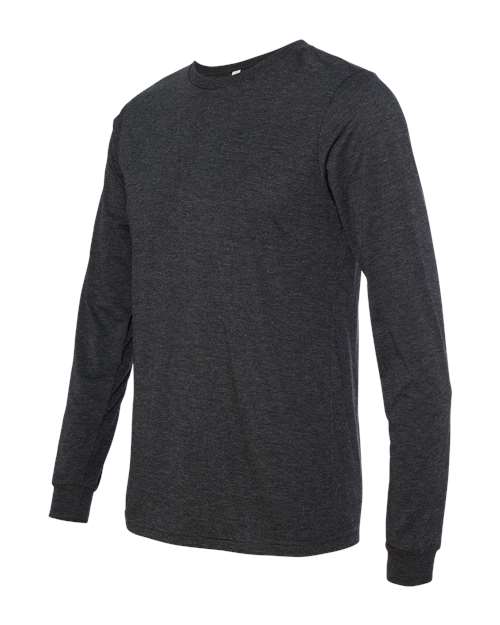BELLA + CANVAS Unisex Triblend Long Sleeve Tee 3513 - Charcoal Black Triblend