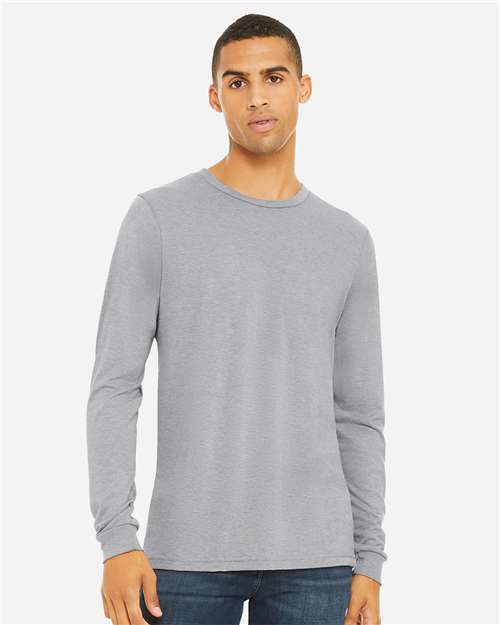 BELLA + CANVAS Unisex Triblend Long Sleeve Tee 3513 - Athletic Grey Triblend