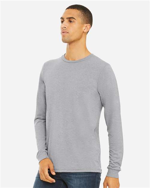 BELLA + CANVAS Unisex Triblend Long Sleeve Tee 3513 - Athletic Grey Triblend