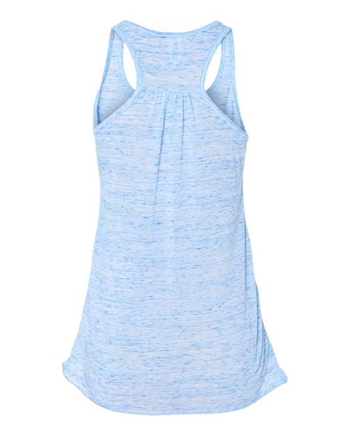 BELLA + CANVAS Women's Flowy Racerback Tank 8800 - Blue Marble