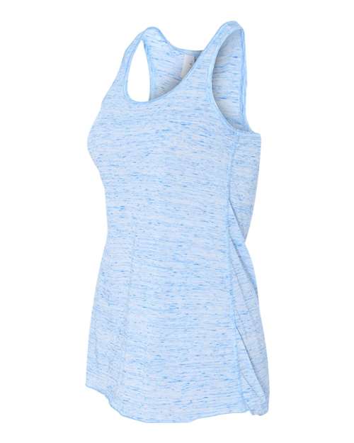 BELLA + CANVAS Women's Flowy Racerback Tank 8800 - Blue Marble
