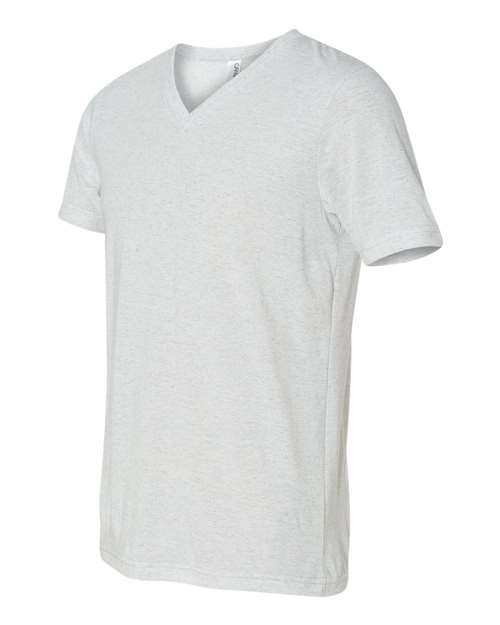 BELLA + CANVAS Unisex Triblend V-Neck Tee 3415 - White Fleck Triblend