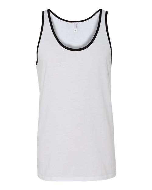 BELLA + CANVAS Jersey Tank 3480 - White/ Black