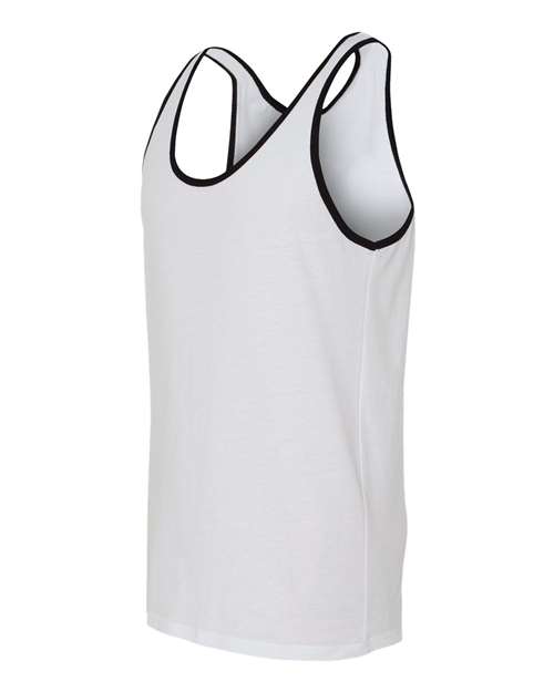 BELLA + CANVAS Jersey Tank 3480 - White/ Black