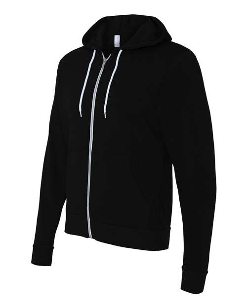 BELLA + CANVAS Unisex Sponge Fleece Full-Zip Hoodie Sweatshirt 3739 - Black