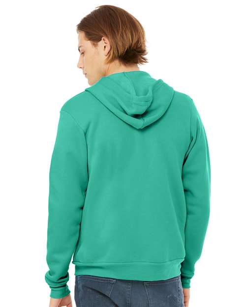 BELLA + CANVAS Unisex Sponge Fleece Full-Zip Hoodie Sweatshirt 3739 - Teal