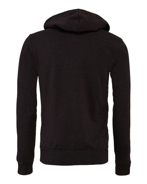 BELLA + CANVAS Unisex Sponge Fleece Full-Zip Hoodie Sweatshirt 3739 - Dark Grey Heather