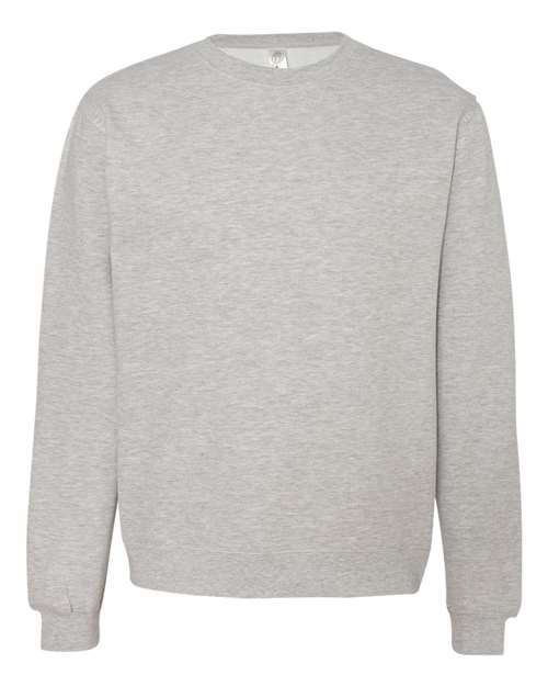 Independent Trading Co. Unisex Midweight Crewneck Sweatshirt SS3000 - Grey Heather