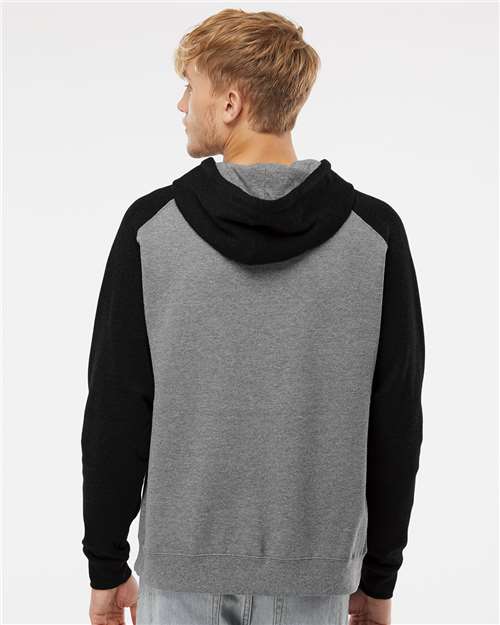 Independent Trading Co. Unisex Raglan Hooded Sweatshirt IND40RP