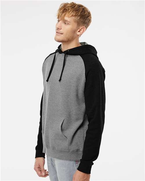 Independent Trading Co. Unisex Raglan Hooded Sweatshirt IND40RP