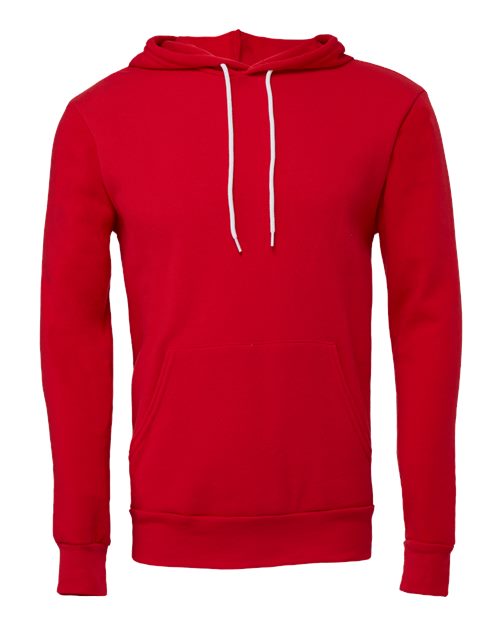 BELLA + CANVAS Unisex Sponge Fleece Hoodie Sweatshirt 3719 - Red