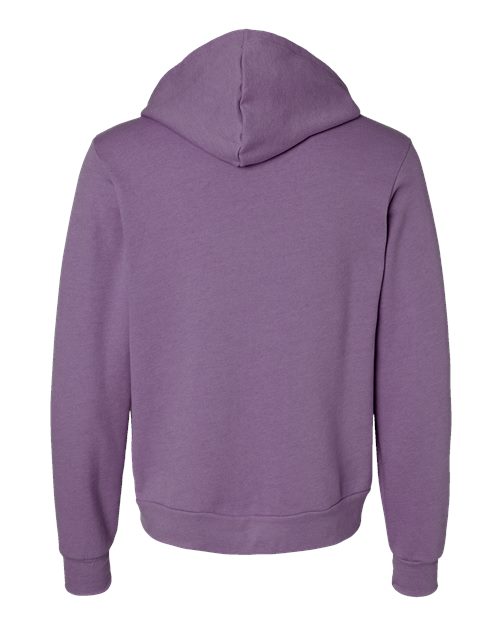 BELLA + CANVAS Unisex Sponge Fleece Full-Zip Hoodie Sweatshirt 3739 - Heather Team Purple