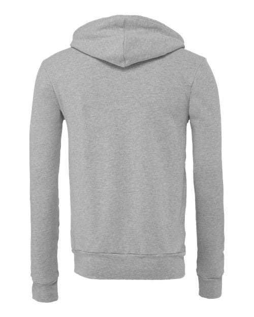 BELLA + CANVAS Unisex Sponge Fleece Full-Zip Hoodie Sweatshirt 3739 - Athletic Heather