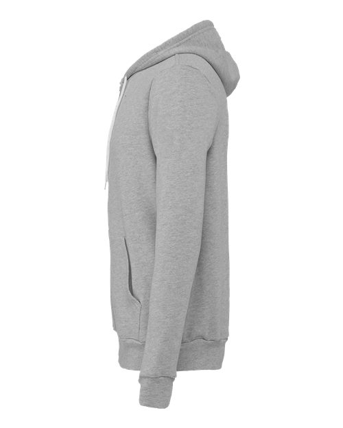 BELLA + CANVAS Unisex Sponge Fleece Full-Zip Hoodie Sweatshirt 3739 - Athletic Heather