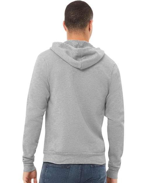 BELLA + CANVAS Unisex Sponge Fleece Full-Zip Hoodie Sweatshirt 3739 - Athletic Heather