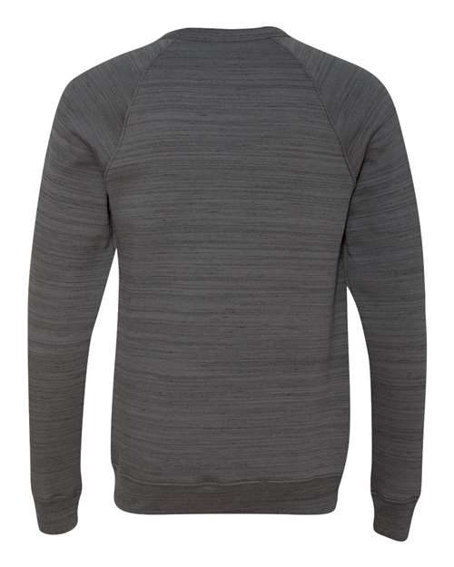 BELLA + CANVAS Unisex Sponge Fleece Raglan Crewneck Sweatshirt 3901 - Dark Grey Marble