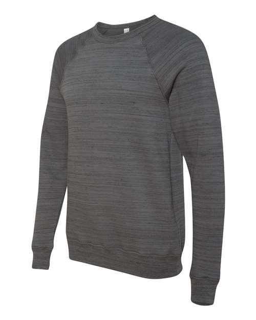 BELLA + CANVAS Unisex Sponge Fleece Raglan Crewneck Sweatshirt 3901 - Dark Grey Marble